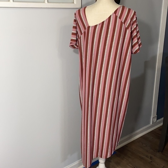 Umgee Oaklynn Ribbed Multicolor Asymmetrical Dress size Small - fits big - Picture 5 of 8